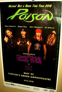 POISON in Concert Show Poster The NOTHIN BUT A GOOD TIME Tour 2018 Denver Co - Picture 1 of 1