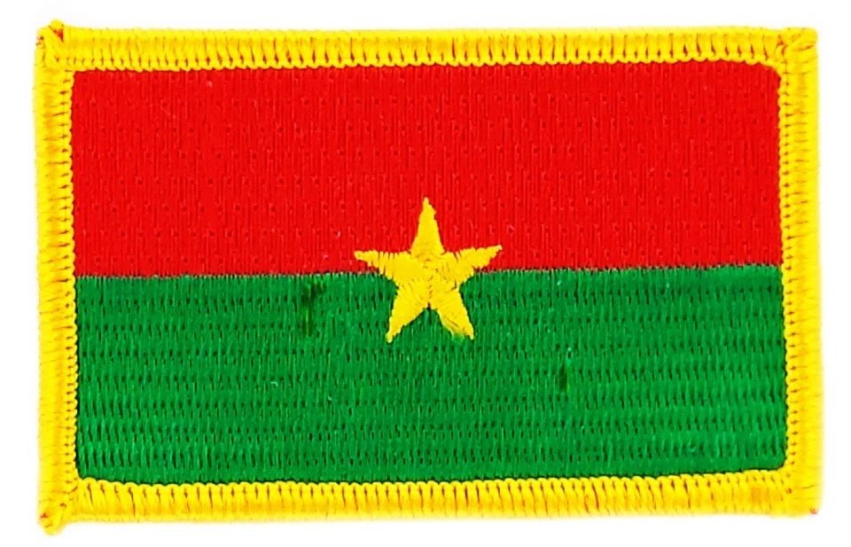 FLAG PATCH PATCHES Burkina Faso BURKINABE IRON ON COUNTRY EMBROIDERED WORLD FLAG - Image 1 of 1