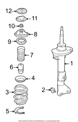 Nueva cubierta antipolvo de montaje de puntal genuina Mercedes-Benz OE 1723230138 Foto 1 de 4