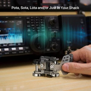 Mini przycisk CW podwójne wiosło przycisk telegraficzny automatyczny klucz nadajnika kodu Morse'a - Zdjęcie 1 z 22