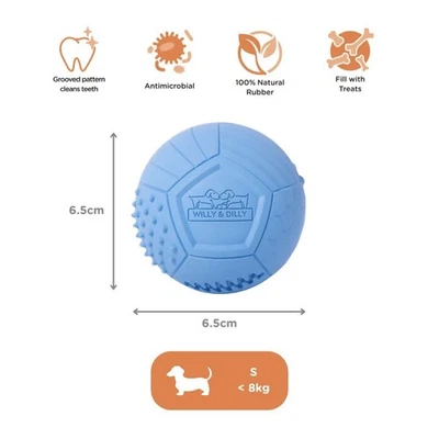 Willy&Dilly Self-Pleasure Pet Ball Durable Dog Teeth Cleaning Toy Bite Resistant - Image 1 of 4