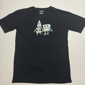 Camiseta XS para hombre Nickelodeon Bob Esponja y Patrick Skeleton programa de televisión negra Halloween - Imagen 1 de 8