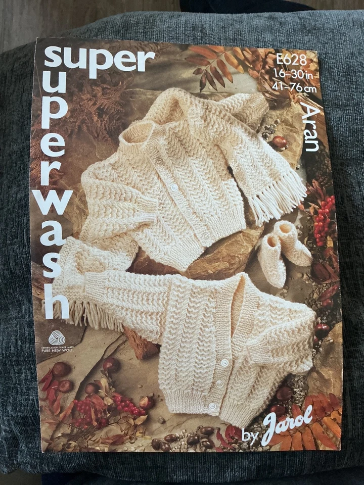 SUPERWASH BY JAROL CHILD V & ROUND NECK CARDIGANS SCARF & SOCKS KNITTING PATTERN - Image 1 of 1