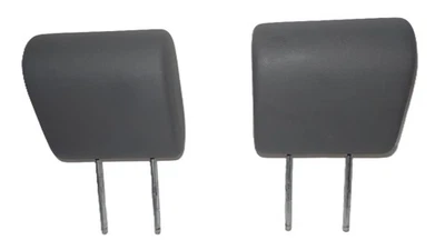 2007-2010 Jeep Wrangler JK 2 Door Rear Seat Headrests Pair Gray Vinyl OEM - Image 1 of 4