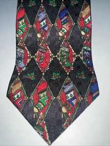 HOLIDAY Herren Weihnachtsstrümpfe Motiv Feiertag Krawatte schwarz - Bild 1 von 4