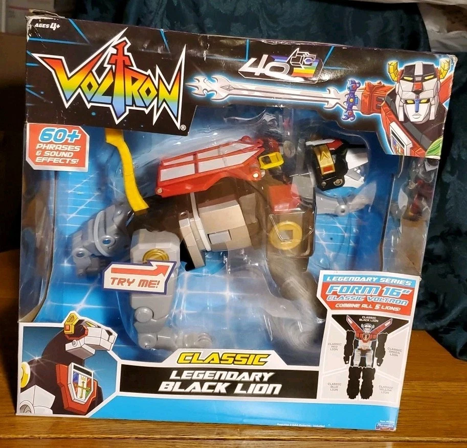 Figura de acción Voltron Classic Legendary Series Black Lion 60+ frases/sonidos 10" Foto 1 de 4