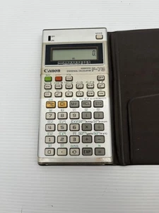 Canon Calculator F-73 With Cover Tested Working 1980s Vintage - Bild 1 von 13