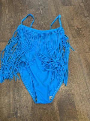 Винтажный SIRENA цельный бахрома купальник 8  - Изображение 1 из 4