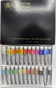 Winsor & Newton Watercolors Professional Watercolors 24-Color Set 5ml New - Picture 1 of 2