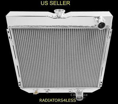 RADIADOR DE ALUMINIO CHAMPION 4 FILAS 1967-1970 MUSTANG MUCHOS COCHES FORD 20" NÚCLEO ANCHO Foto 1 de 2