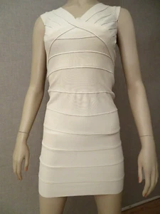 Auténtico Vestido Vintage Herve Leger París Francia Bondage Talla XS S Hecho a Mano - Imagen 1 de 8