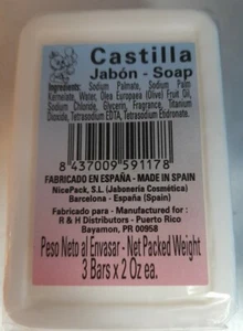 New 3 Jabon Castilla Castile Soap Bars BABY Made in Spain 2 oz Each - Picture 1 of 1
