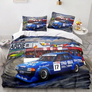Ford Falcon XD Tru Blu Queen Quilt Cover Set - Designed by Artist Jenny Sanders - Picture 1 of 2