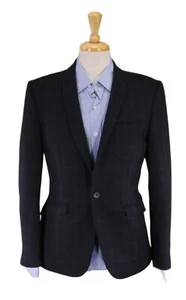 Spencer Hart Savile Row Slim Fit Navy Blue Wool Flannel Duke Blazer 38S - Picture 1 of 8