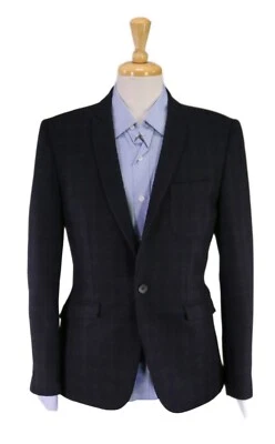 Spencer Hart Savile Row Slim Fit Navy Blue Wool Flannel Duke Blazer 38S - Image 1 of 4
