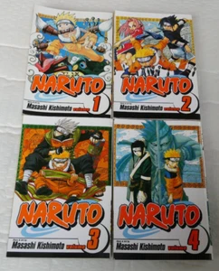 Naruto SHONEN JUMP Volume 1-4 Masashi Kishimoto 1 2 3 4 Manga Anime Books - Picture 1 of 3