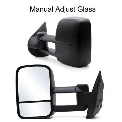 Espejos retrovisores de remolque para Chevy Silverado 1500 2500 GMC 2007-2013 manual izquierdo+derecho Foto 1 de 4