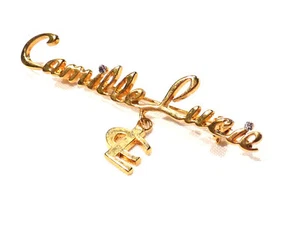 Bijou alliage doré broche créateur Camille et Lucie brooch  - Picture 1 of 1