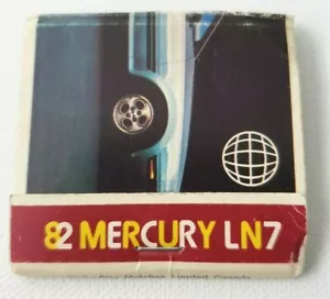 Lot Vintage 1982 MERCURY LN7 Matches Matchbook Classic Car - Foto 1 di 4