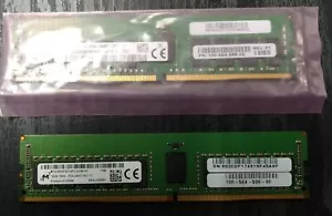 Micron 32GB (2x16GB) 1Rx4 PC4-2400T-RC1-11 for desktop server memory ⭐NEW⭐ - Picture 1 of 8