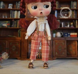 Blythe Overalls Outfit/ Blythe Shirt/ Pants Pullips Azone/ Licca OB24 BJD MJ A1 - Picture 1 of 5