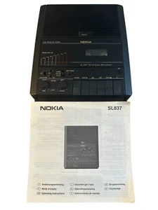 NOKIA SL-837 Cassette Recorder Vintage Retro AV Stereo Recorder & Instructions. - Picture 1 of 12