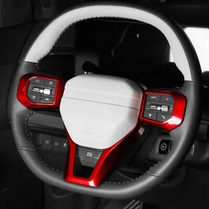 Gloss Red Interior Steering Wheel Frame Trim Cover for Kia K4 GT Accessories - Picture 1 of 6