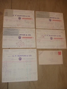 5 ANTIKE 1904 EP Burton & Co Mill Philadelphia PA Rechnungsbelege Postbrief - Bild 1 von 8