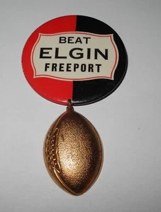 1930 High School Football Beat Elgin Freeport Pin Medal Charm Whitehead Hoag - Picture 1 of 2