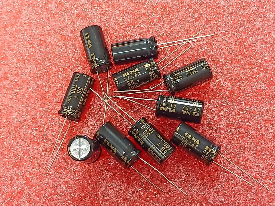 10 pcs ELNA CE-BP 100uF 50V Bi - Polar electrolytic capacitor For Audio - Image 1 of 1