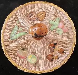 Bandeja para aperitivos cesta de mimbre de cerámica con soporte para palillo de dientes en el centro de colección - Imagen 1 de 5
