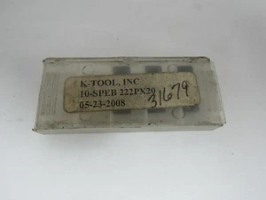 K-TOOL 10-SPEB 222PX20 CARBIDE INSERTS * BOX OF 6 * - Picture 1 of 4