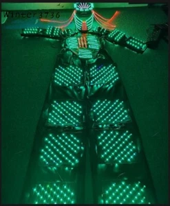 LED RGB Light up Clothing Rave Party Bar Wedding Stage Suit Performance Costume - Picture 1 of 9
