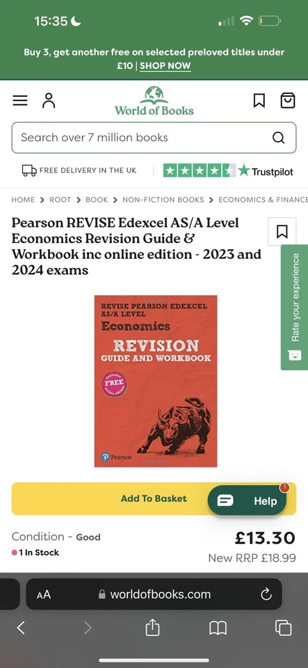Pearson Edexcel A level economics revision guide - Image 1 of 1