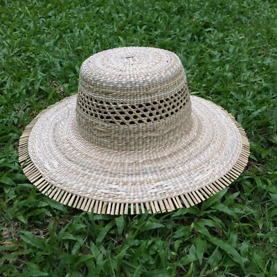 Hand Woven Straw Hat Handmade   - Image 1 of 3
