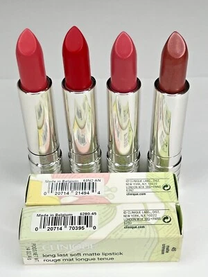 Lápiz labial mate Clinique de larga duración tamaño completo nuevo en caja, 100 % auténtico, elige el color Foto 1 de 3
