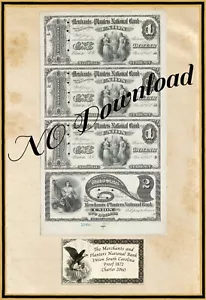 COPY 1872 Proof $1-$2 Mercants & Planters Bank of Union South Carolina #2060 - Picture 1 of 1