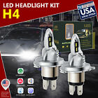 H4 Led Headlight Bulbs Kit High Low Beam Super Bright 6000K White 40000Lm/Set
