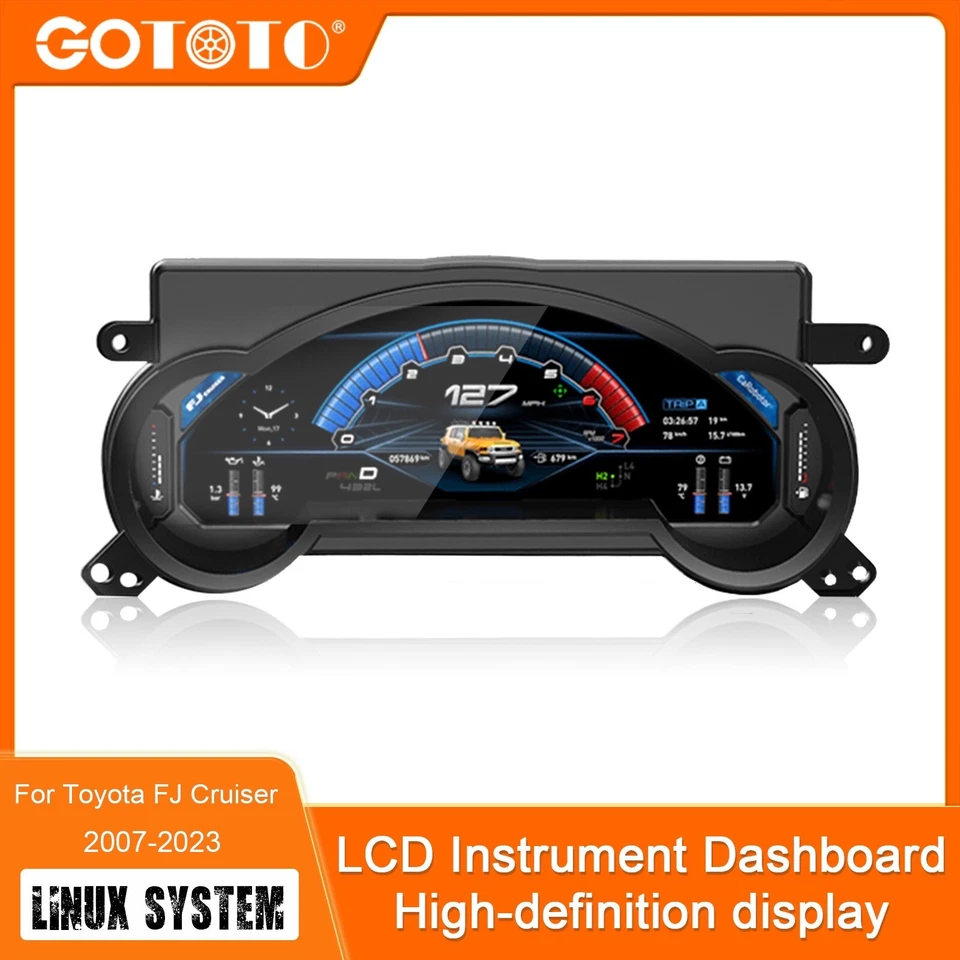 Cuadro de instrumentos digital LCD velocímetro tablero de instrumentos para Toyota FJ Cruiser 07-21 Foto 1 de 4