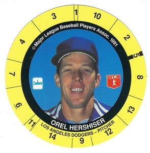 1991 Cadaco game Disc - Orel Hershiser
