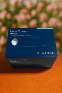 Kit 100 Salviette Pulisci Lenti LensCrafters - Nuove e Sigillate Box di salviett - Foto 1 di 10