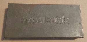 Nabisco Cracker Tin - Antique Metal Carry Case Crackers Box World War 1 Era Wear - Picture 1 of 7