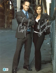 Mariska Hargitay Chris Merloni Signed Autograph Law & Order SVU 11x14 Photo BAS - Picture 1 of 1
