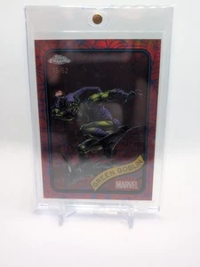 2025 Topps Chrome Marvel Green Goblin #161 Blue & Red Spider Web Refractor /62! - Picture 1 of 10