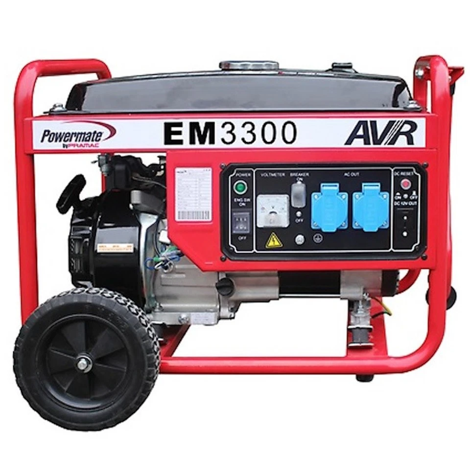 Pramac EM3300 Generatore 3 kW OHV a benzina  con AVR Stage V fornito di ruote - Immagine 1 di 3
