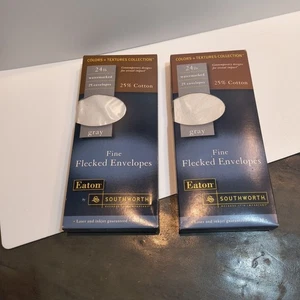 24lb Eaton Southworth Gray 25% Cotton Fine Flecked Envelopes - 50ct - Picture 1 of 3