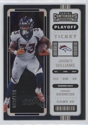 2022 Panini Contenders Playoff Ticket /199 Javonte Williams #31 - Image 1 of 2