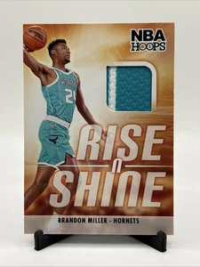 🔥2023-24 NBA Hoops Brandon Miller RC Rise N Shine Relic Patch #RS-MIL🔥2 Stripe - Picture 1 of 2