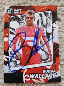 Tarjeta #22 Donruss NASCAR Racing Race Kings 2022 autografiada por Bubba Wallace - Imagen 1 de 2