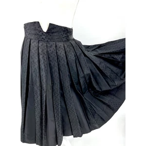 Vintage 1950s Smart Set Taffeta Circle Skirt Black High Waist TV Movie Wardrobe - Picture 1 of 19
